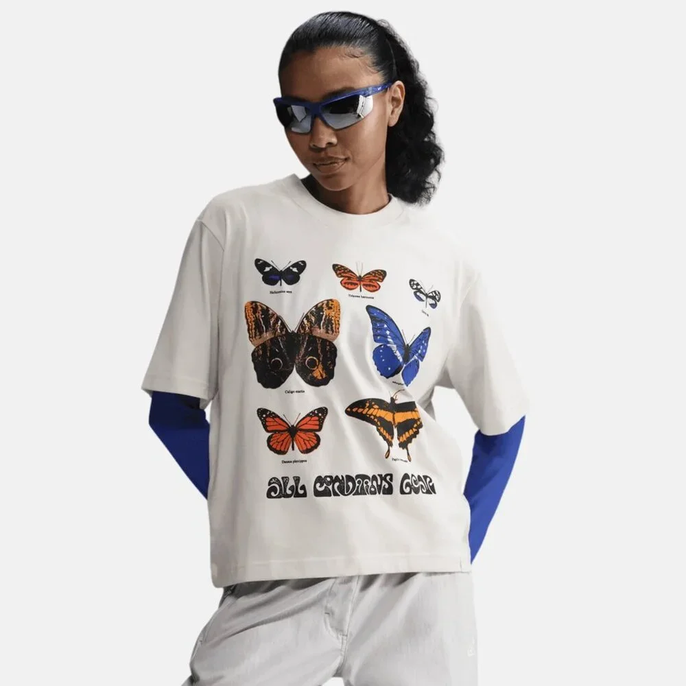 Nike ACG Women's Dri-FIT Butterfly Crop T-Shirt Phantom HF9522-030 Size XS (New) - Picture 2 of 16
